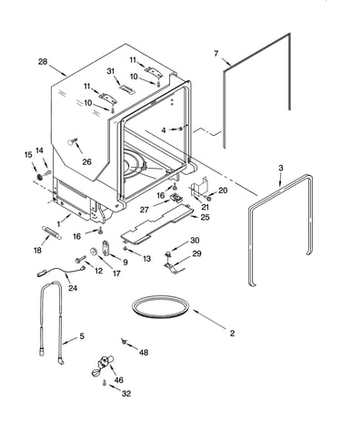 Tub and frame parts