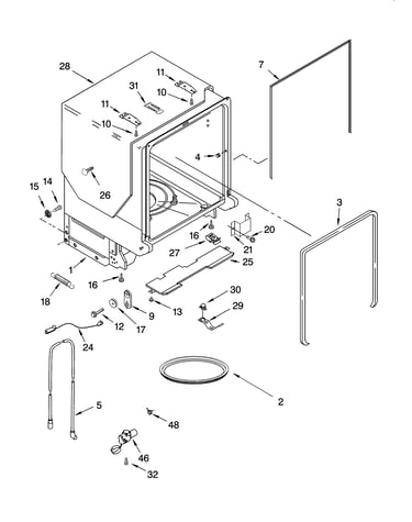 Tub and frame parts