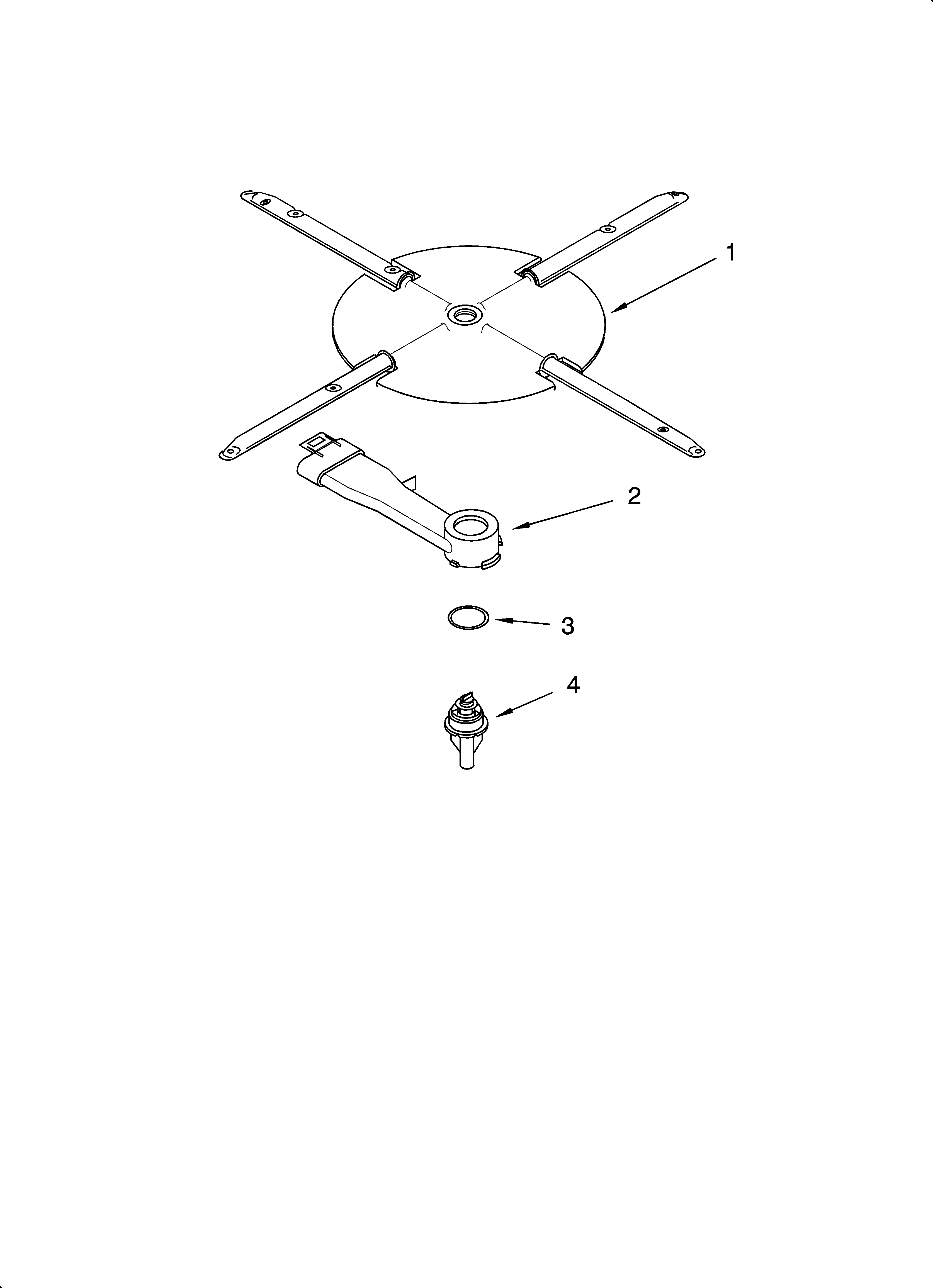Lower washarm and strainer parts