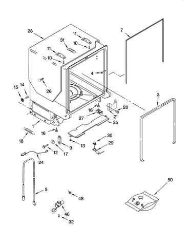 Tub and frame parts