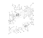 Whirlpool LEW0050PQ0 drum and motor parts, optional parts (not included) diagram