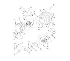 Whirlpool LEW0050PQ1 drum and motor parts, optional parts (not included) diagram