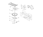 Whirlpool MH1150XMB1 magnetron and turntable parts diagram