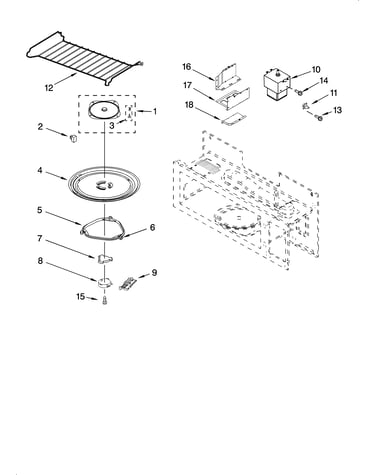 Magnetron and turntable parts