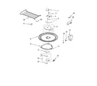 Whirlpool MH3184XPQ0 magnetron and turntable parts diagram