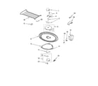 Whirlpool MH3185XPS0 magnetron and turntable parts diagram