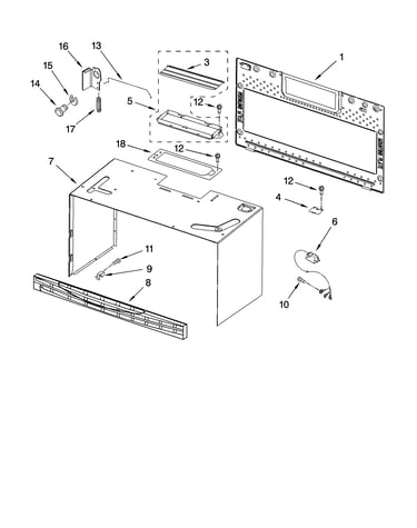 Cabinet and installation parts
