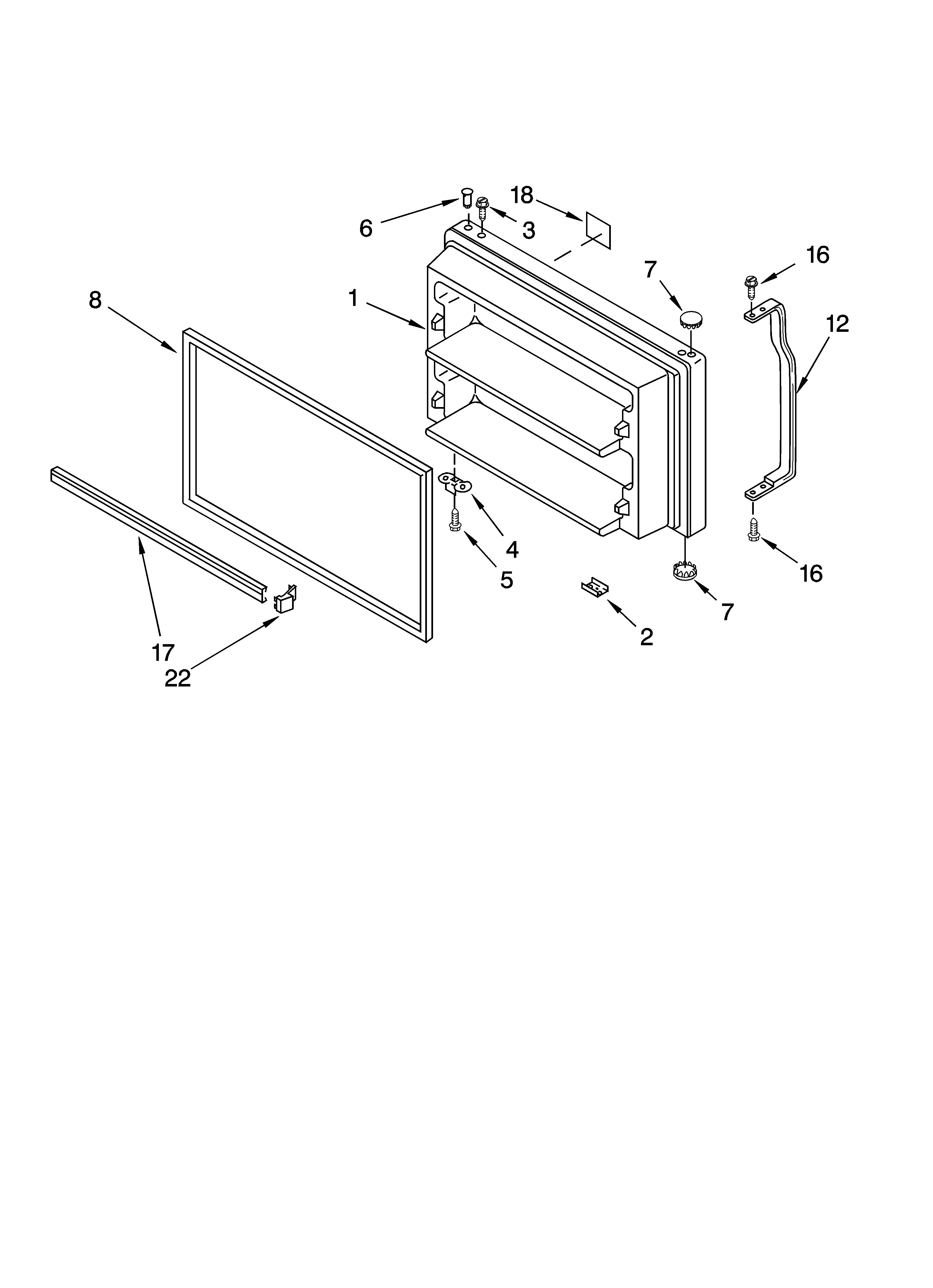 Freezer door parts