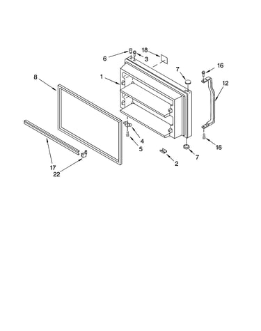 Freezer door parts