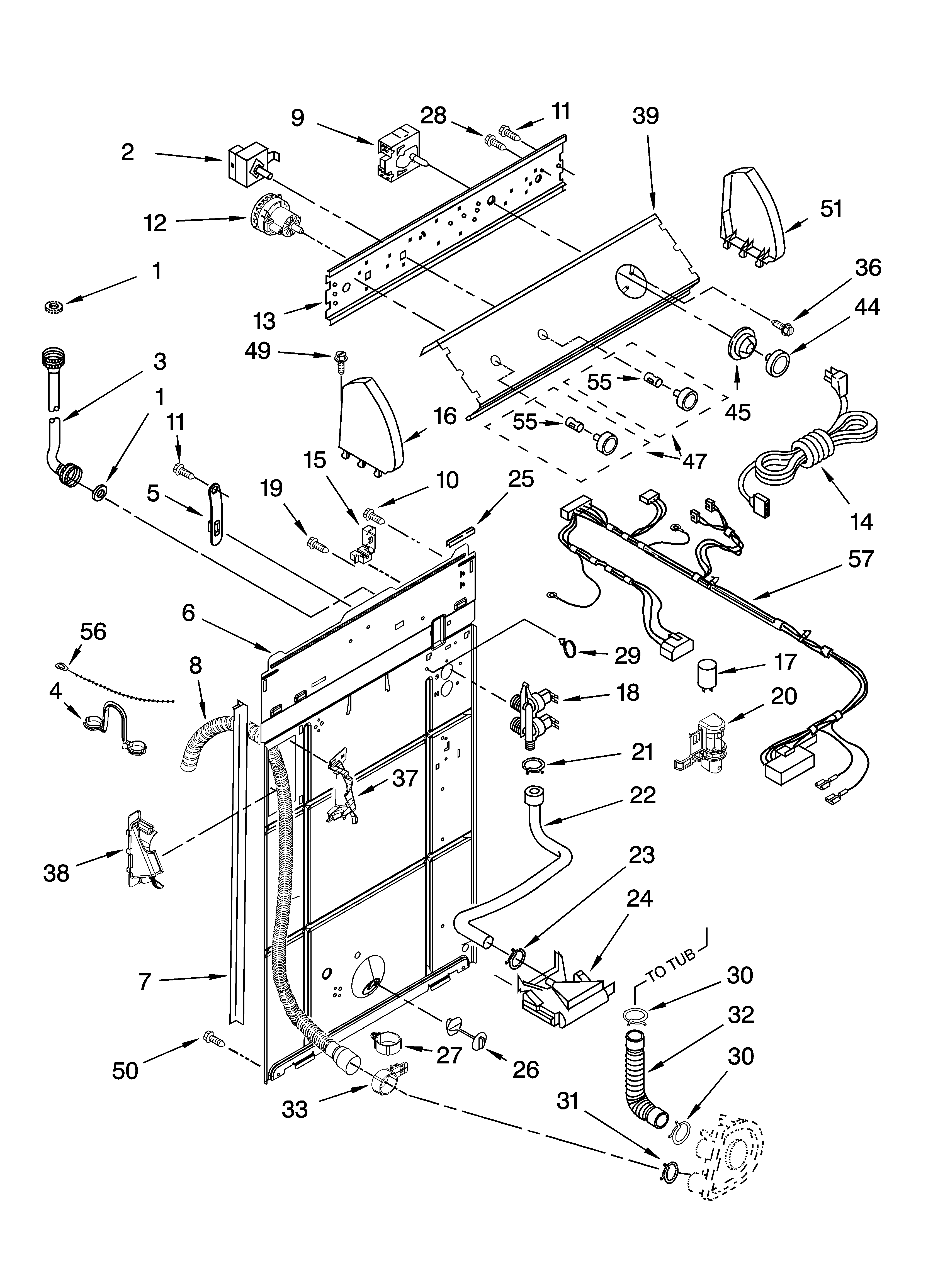 CONTROL AND REAR PANEL PARTS