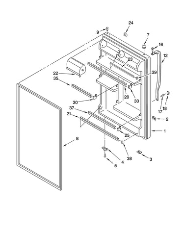 Refrigerator door parts
