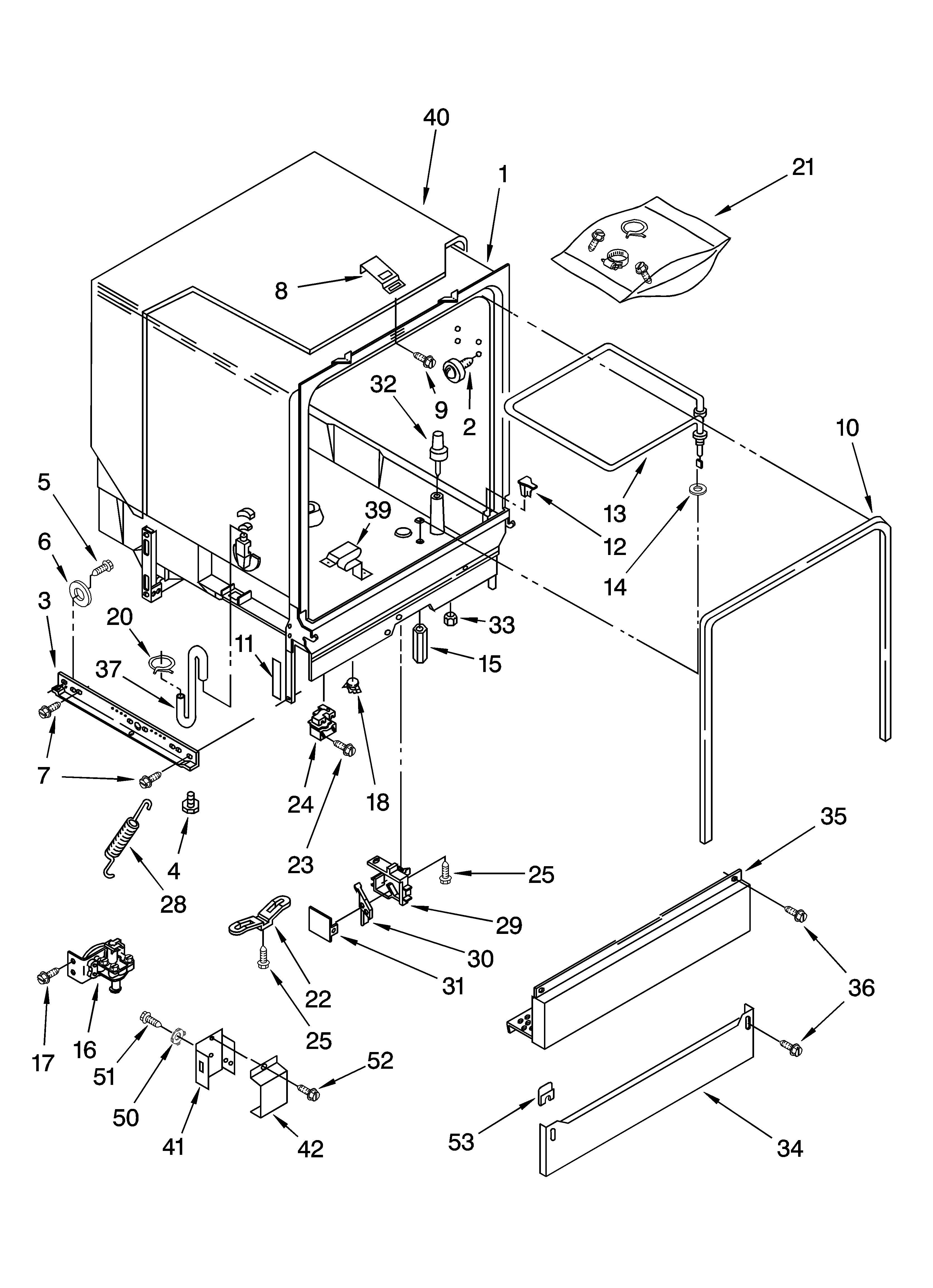 TUB ASSEMBLY PARTS