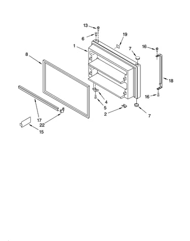 Freezer door parts, optional parts