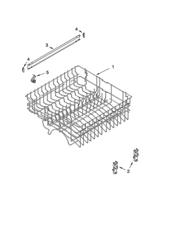 Upper rack and track parts