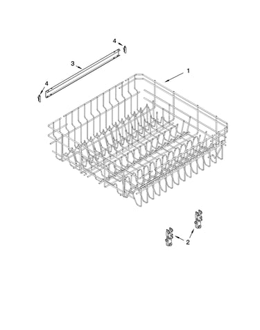 Upper rack and track parts