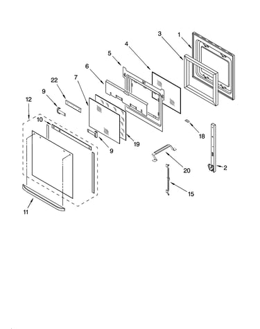 Oven door parts