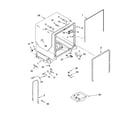 KitchenAid KUDI01DLSS6 tub and frame parts diagram