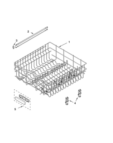 Upper rack and track parts