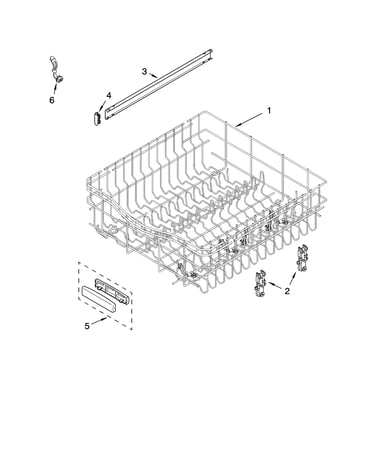 Upper rack and track parts