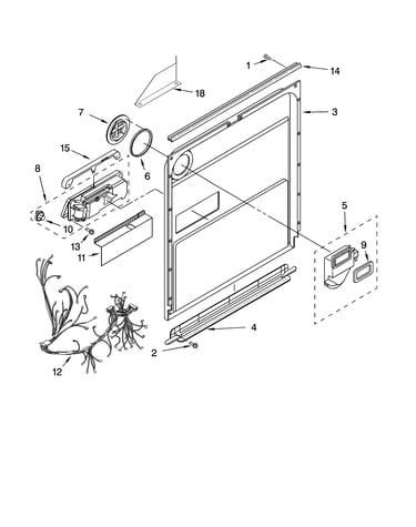 Door and latch parts