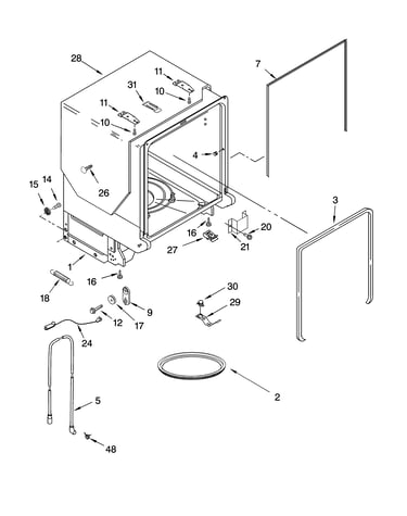 Tub and frame parts