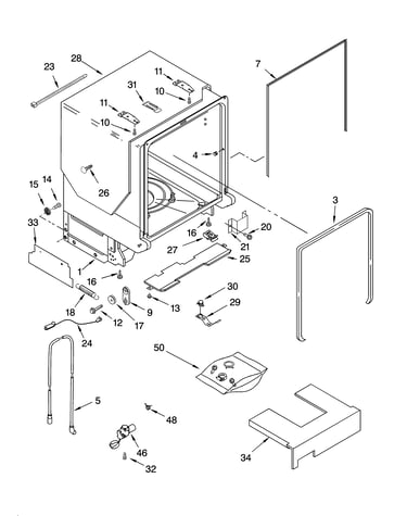 Tub and frame parts