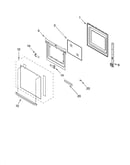 Lower oven door parts