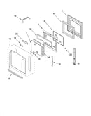 Upper oven door parts