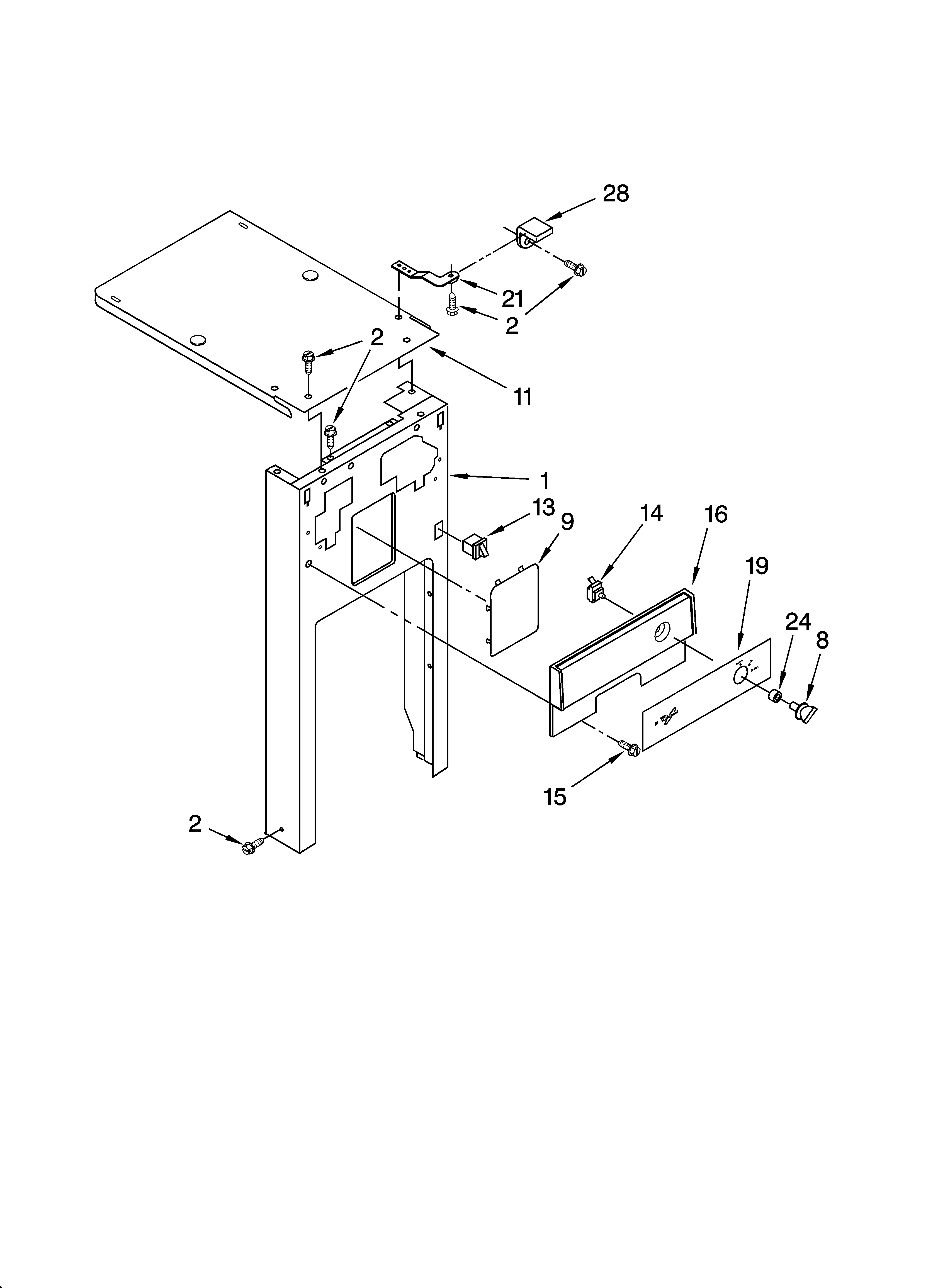 Panel and control parts