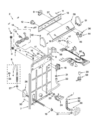 Controls and rear panel parts