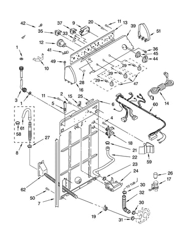 Controls and rear panel parts