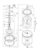 Agitator, basket and tub parts