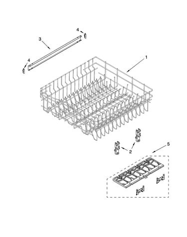 Upper rack and track parts