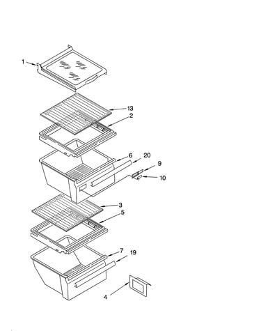 Refrigerator shelf parts