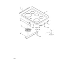 Whirlpool GERC4110PQ1 cooktop parts diagram