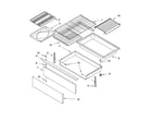 Whirlpool GS445LEMS3 drawer & broiler parts diagram