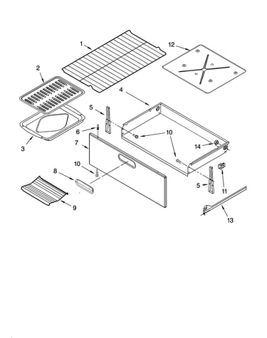 Drawer & broiler parts, optional parts