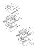 Refrigerator shelf parts