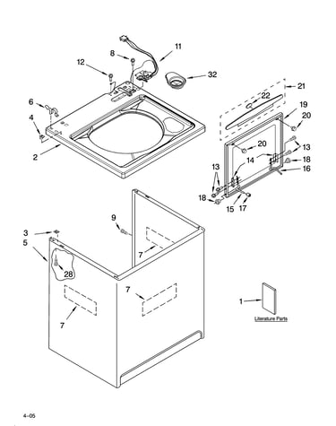 Top and cabinet parts