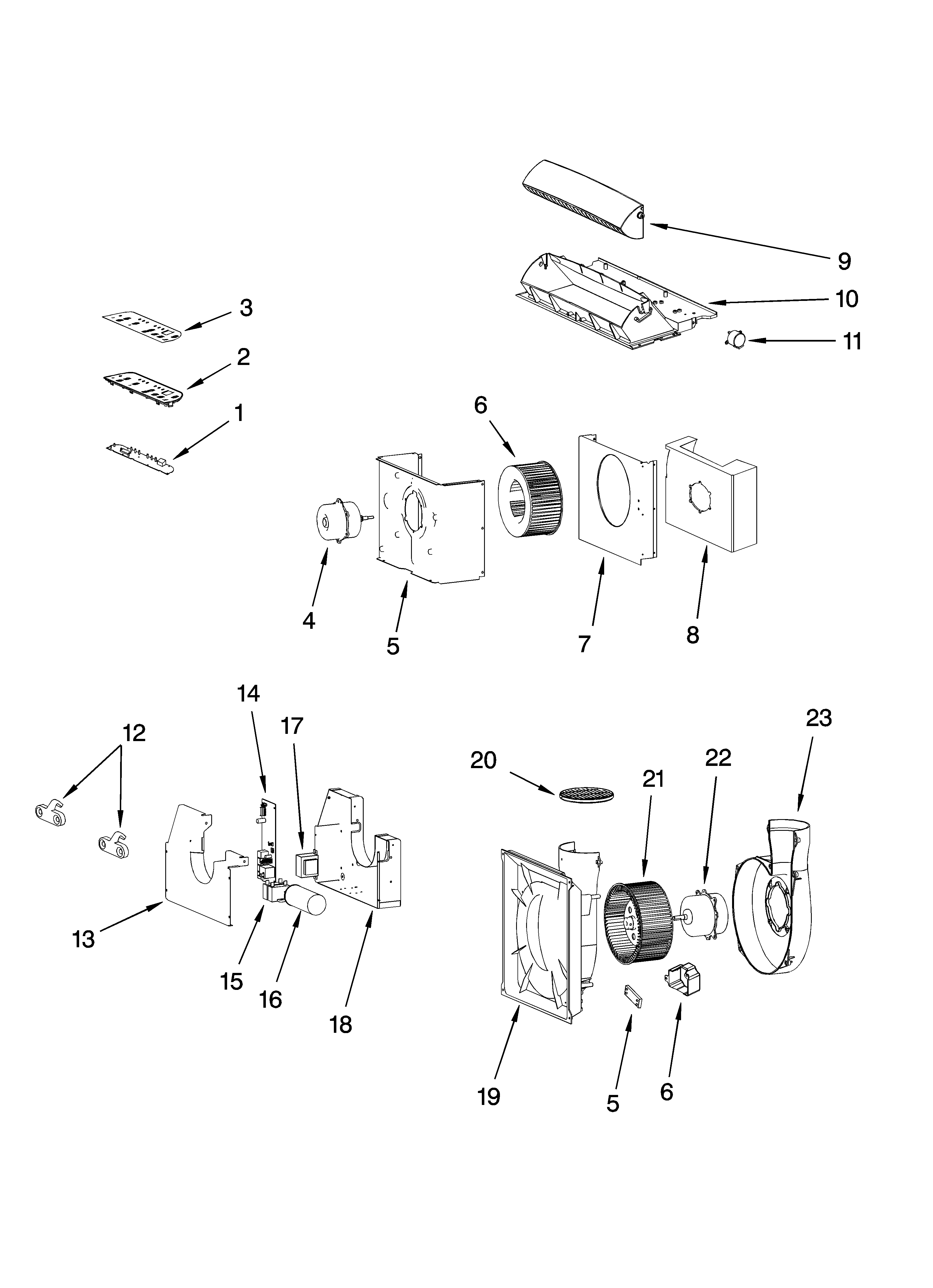 Air flow and control parts