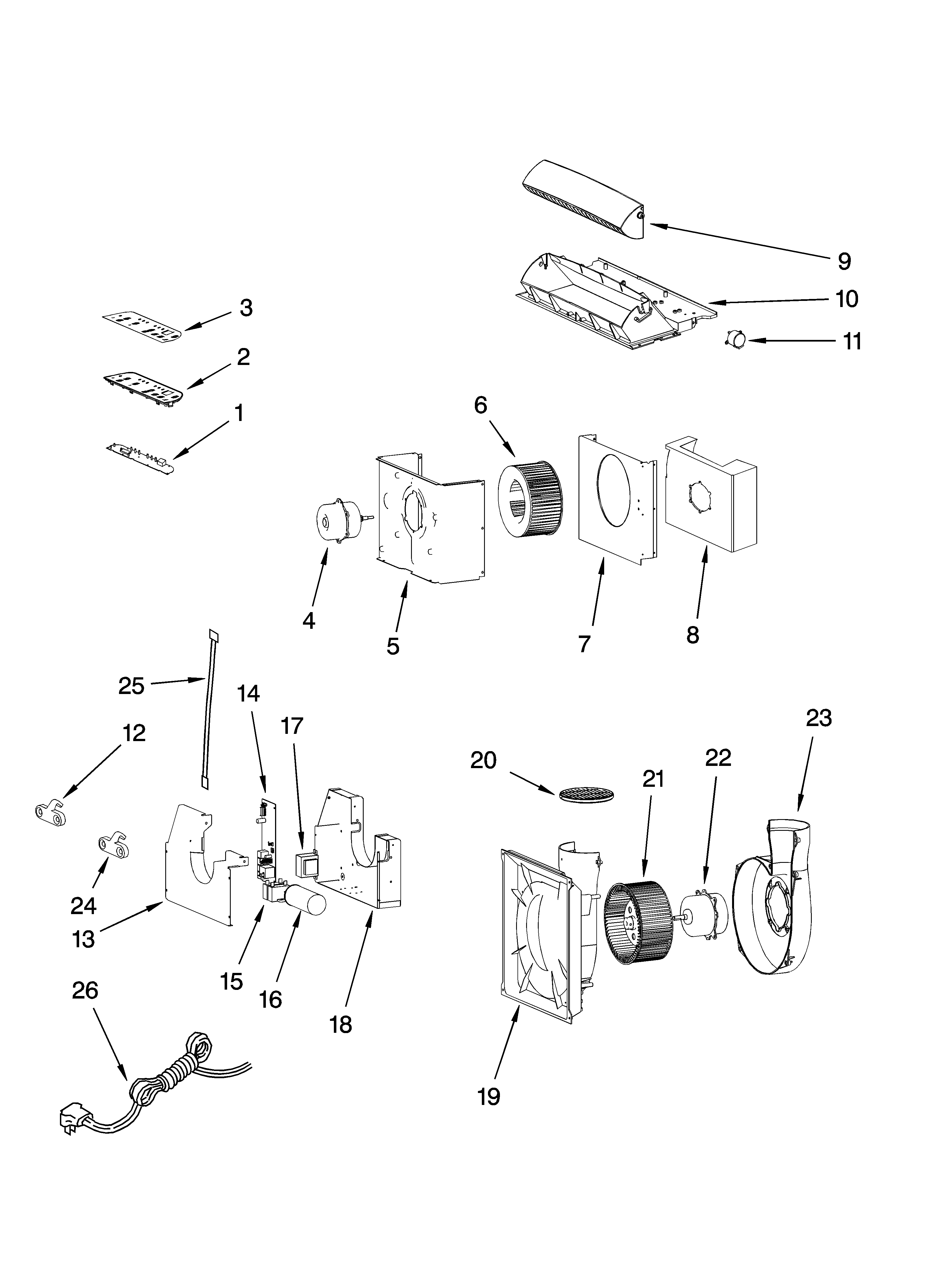Air flow and control parts