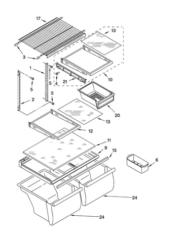 Shelf parts, optional parts