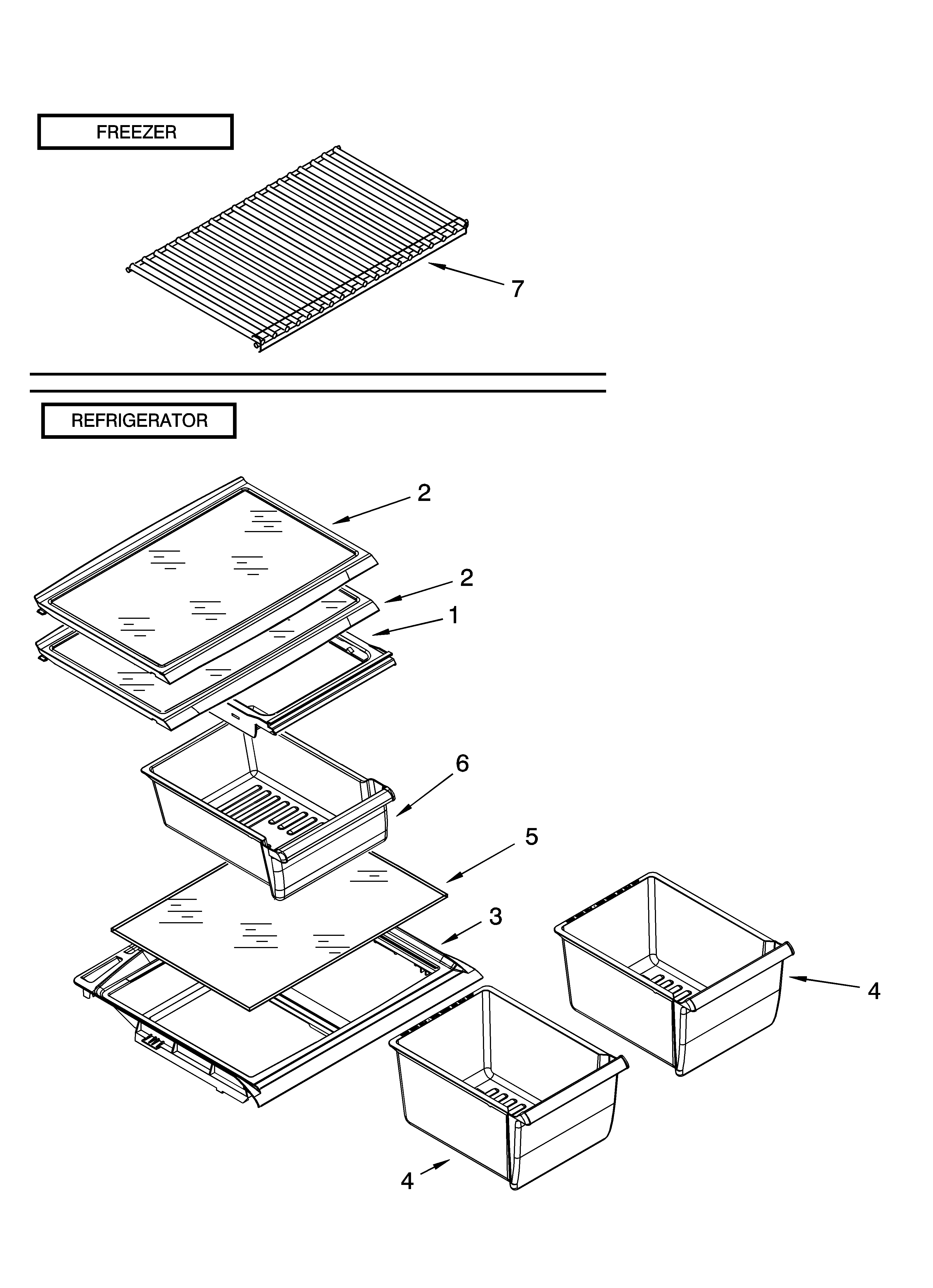 Shelf parts, optional parts