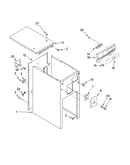 Cabinet and control parts