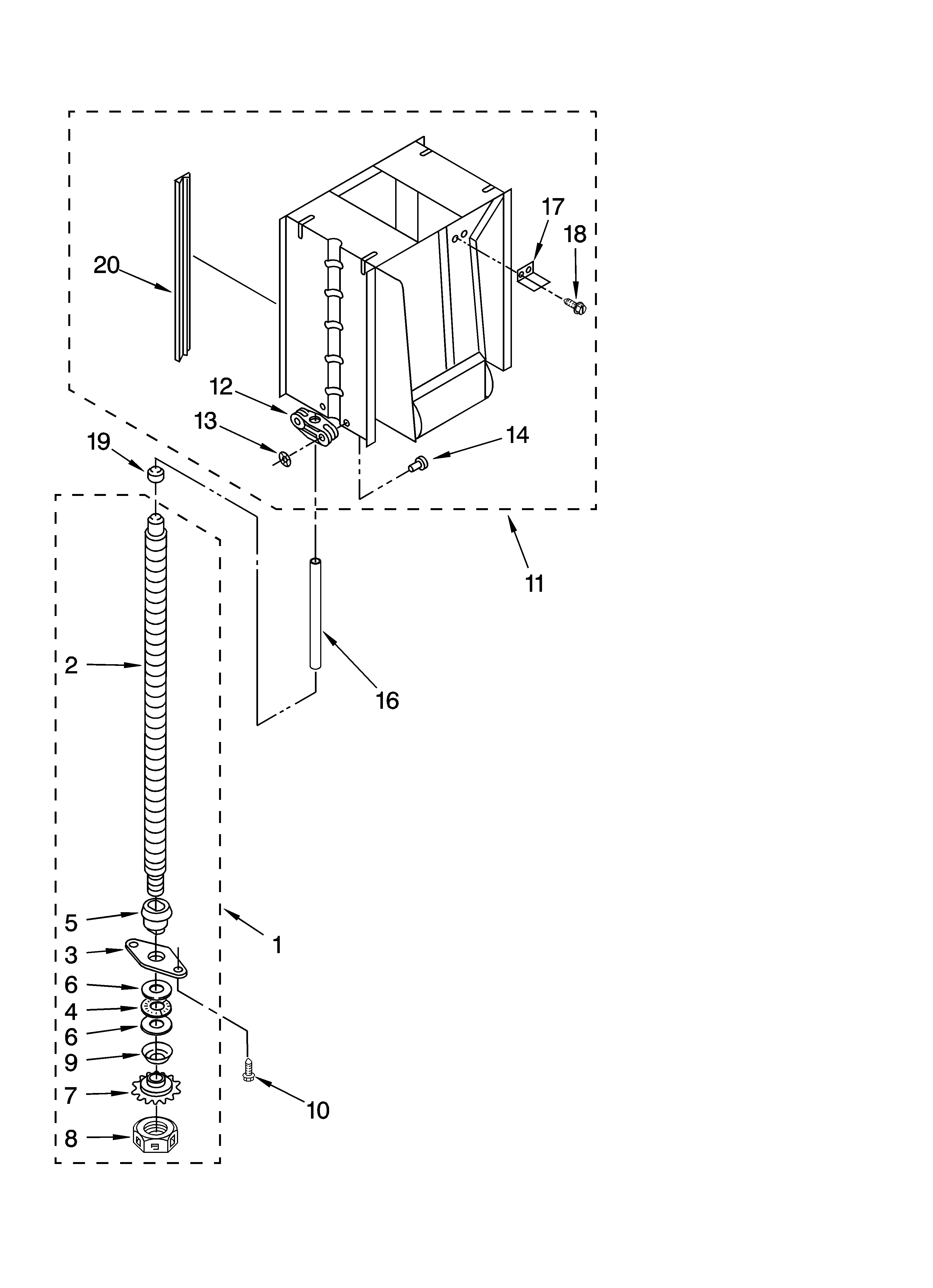 Powerscrew and ram parts