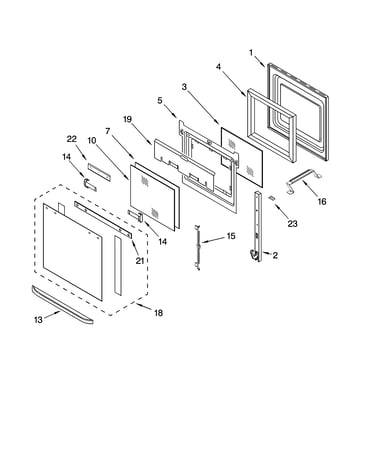 Oven door parts