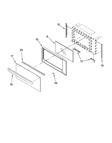 Microwave door parts