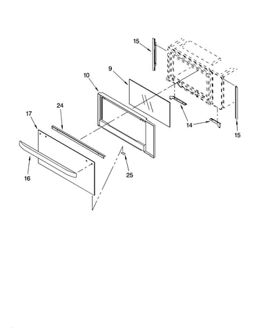 Microwave door parts