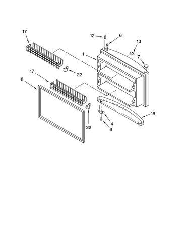 Freezer door parts