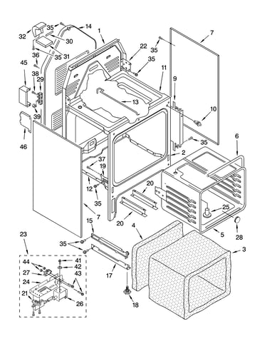 Oven chassis parts